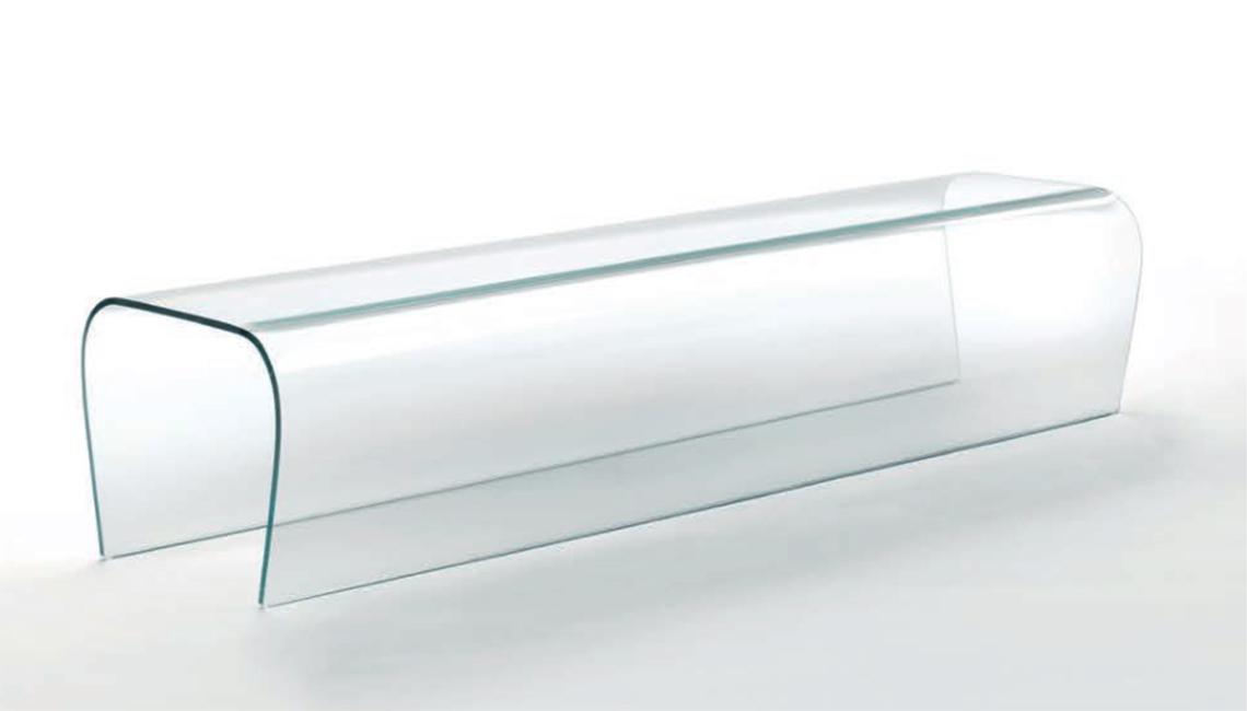 BENT GLASS BENCH长凳