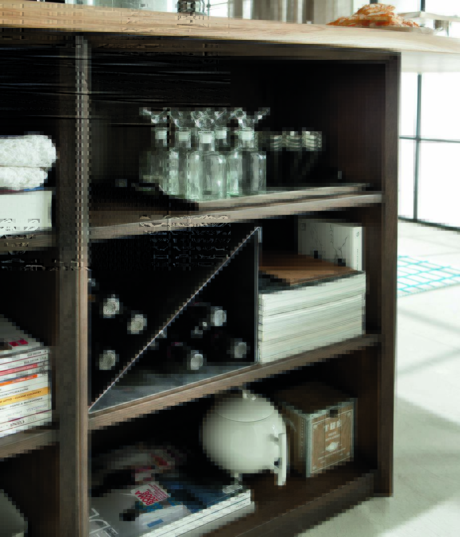 kitchen Open base unit with shelves 橱柜