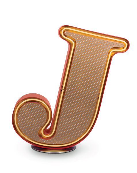 DELIGHTFULLLETTER J GRAPHIC台灯