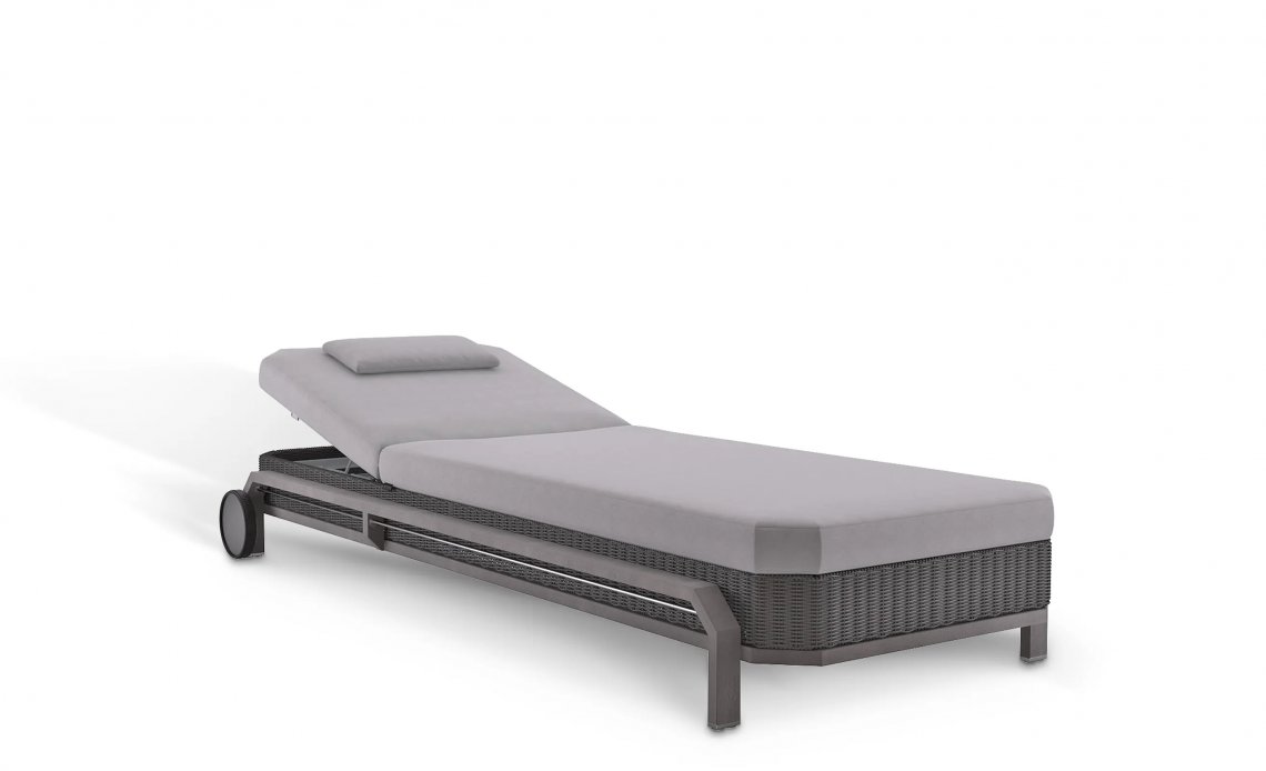 LUXXUHAMPTON GREY SUNLOUNGER户外躺椅