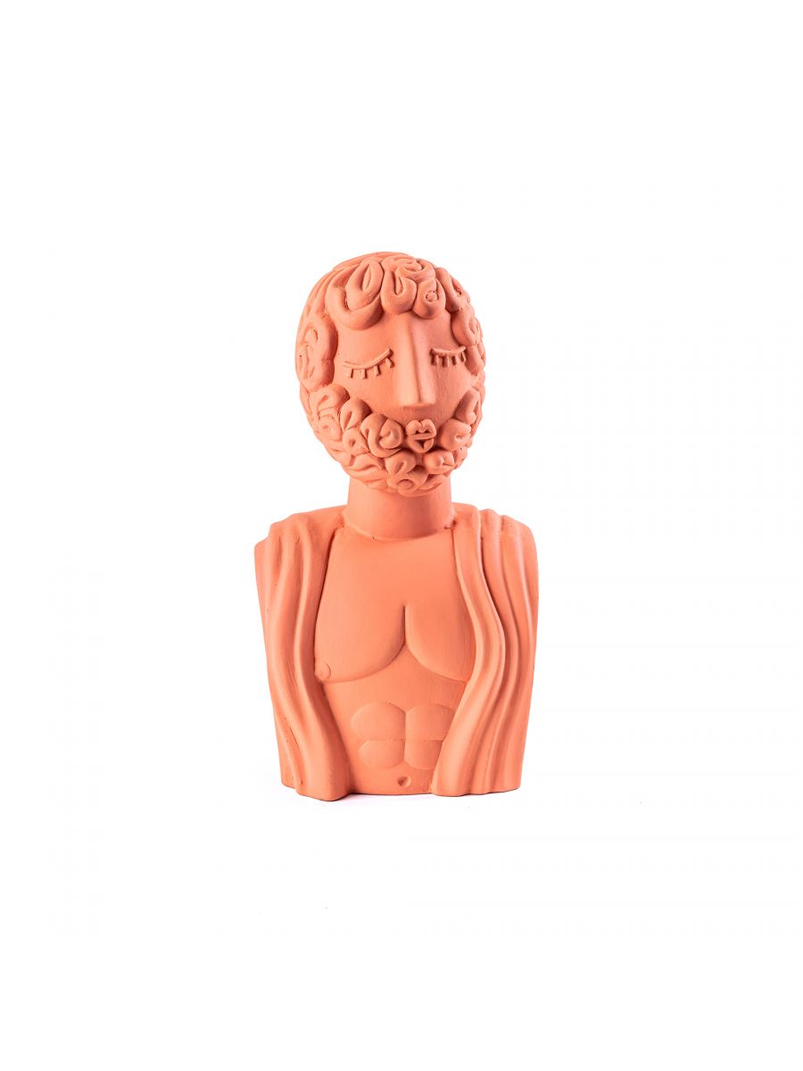 SELETTIMagna Graecia Terracotta Bust Man饰品