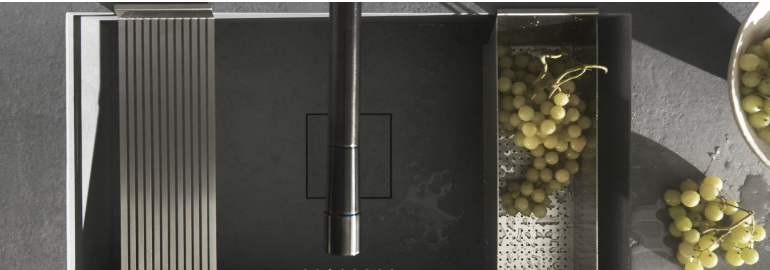 VALCUCINEGenius Loci Olmo Tattile con cassetto in Tech Ceramica厨房