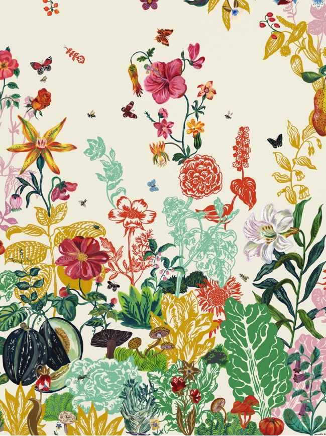 MoustacheJardin gris wallpaper墙纸