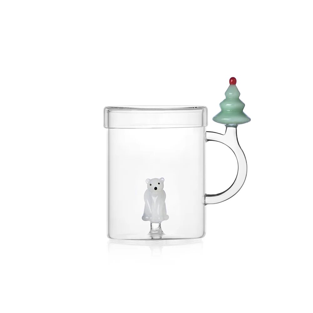 ICHENDORFmug with lid 带盖白色小熊与许愿树马克杯
