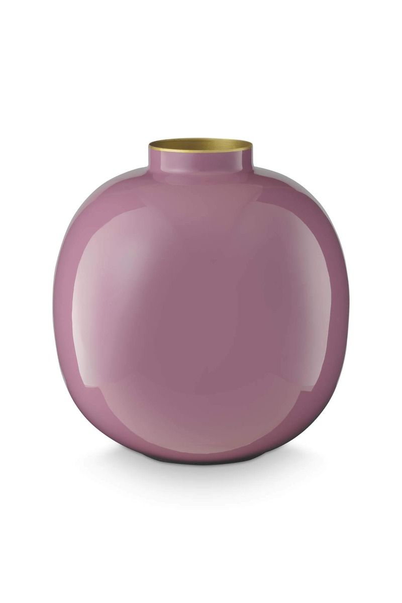 Pip StudioMetal Vase Lilac椭圆金属花瓶