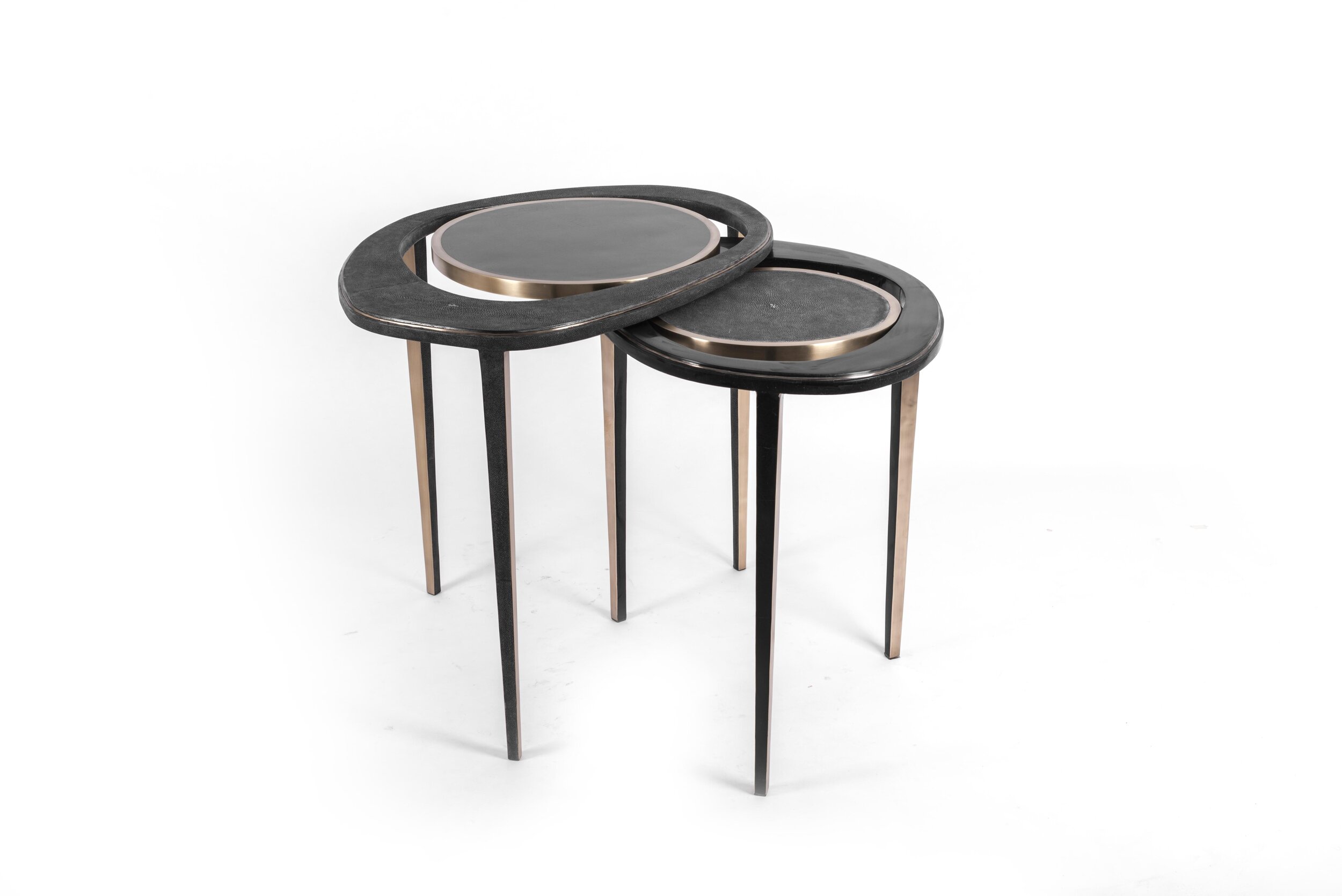 R&Y AugoustiSet of 2 Peacock Nesting Tables两件套嵌套茶几